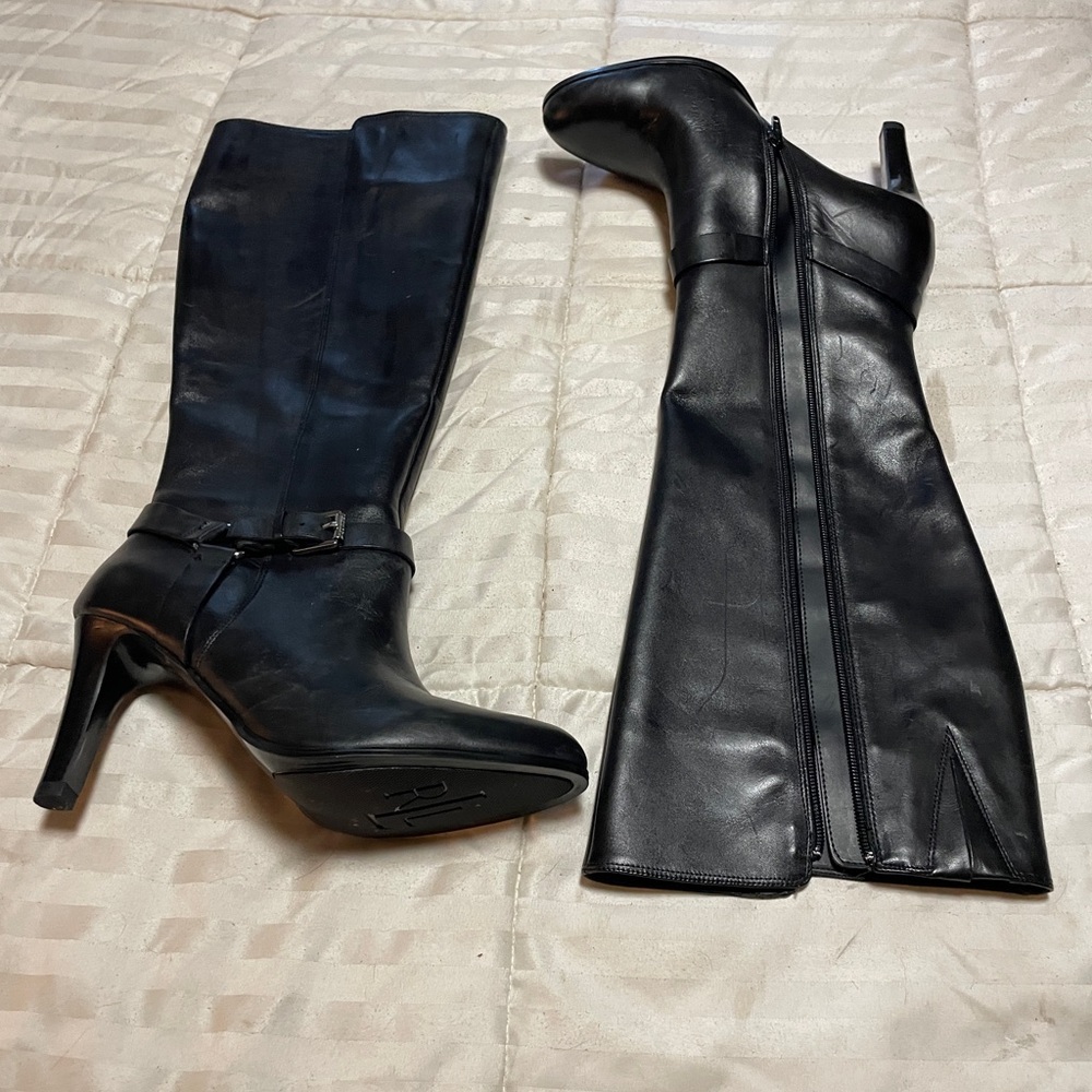 Ralph Lauren Black Boots. Never worn.